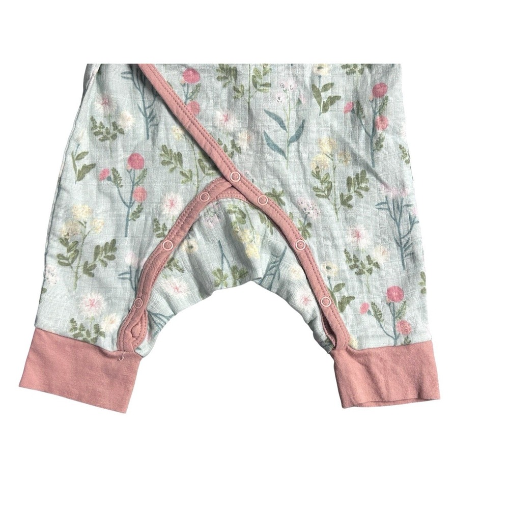 NEW Angel Dear Meadow Floral Wrap‎ Coverall Bodysuit Girls 0-3 Months - Picture 3 of 14